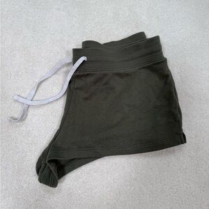 Olive Green Lounge Shorts